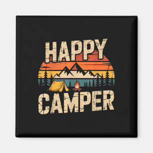 Íman Aventureiro feliz montanha aventura acampamento ao