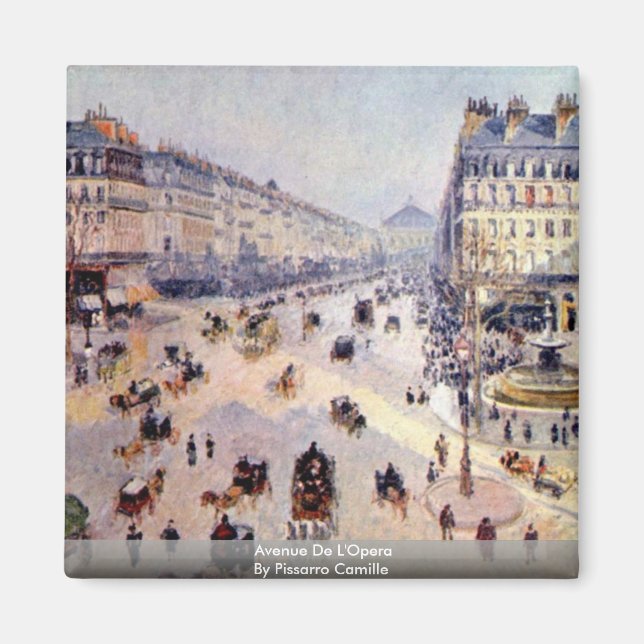 Íman Avenue De L'Opera Por Pissarro Camille (Frente)