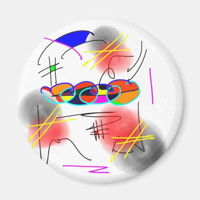 Íman aves abstrato (Frente)