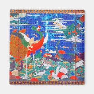 Íman Aves, Animais e Plantas Flores (Esquerda) Jacuchu