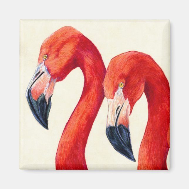 Íman Aves De Uma Pena - Flamingos Maiores (Frente)