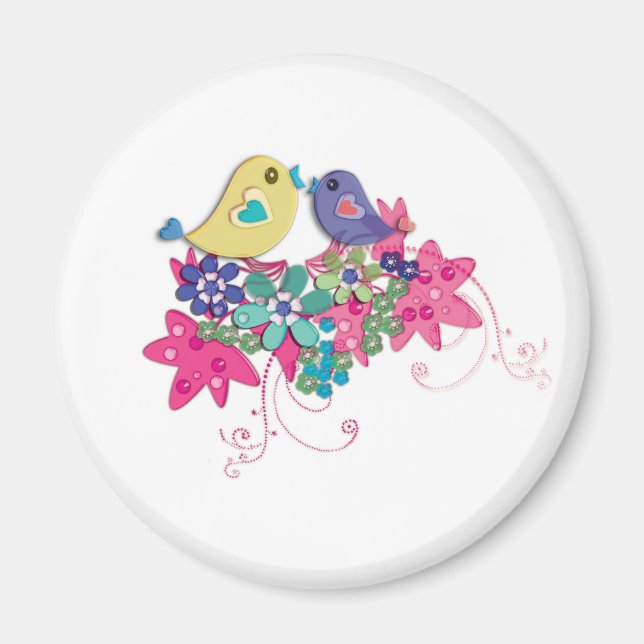 Íman Aves, vidro (Frente)