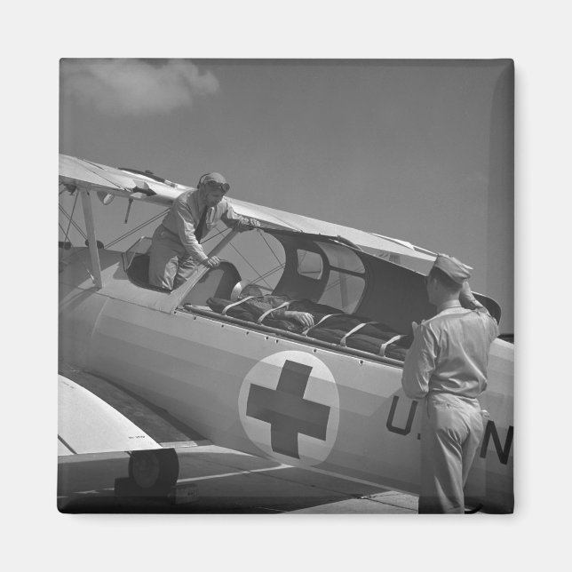Íman Avião da Cruz Vermelha WW2 (Frente)