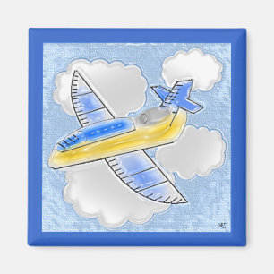 Íman Avião do jato da arte de Digitas