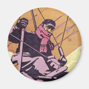 Íman Avião Hang Glider de Transporte Vintage