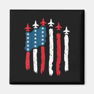 Íman Avião Jet-Avião Usa Bandeira 4 De Julho Patrioti
