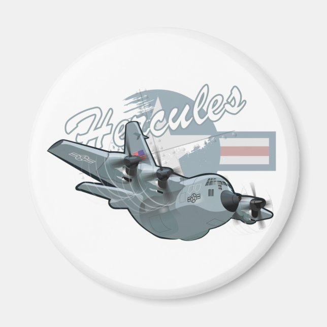 Íman Avião militar da Cartoon (Frente)