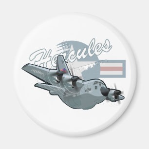 Íman Avião militar de cartoon
