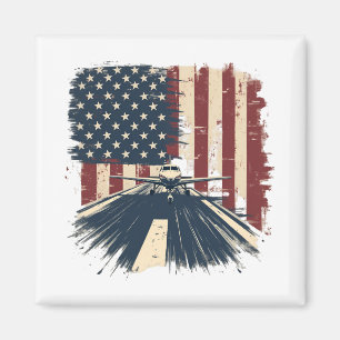 Íman Avião-Piloto Avião-Americano de Bandeira Avie