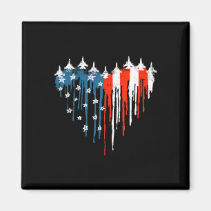 Íman Avião Red White Blue American Flag 4th Of