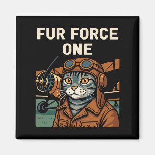 Íman Aviator Cat Voando Comandante Felino