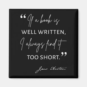Íman Avid Reader II - Cotação Jane Austen