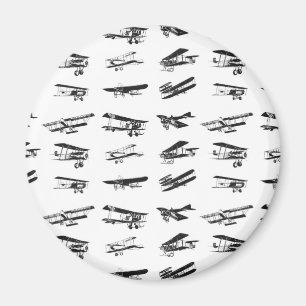 Íman Aviões antigos, a preto e branco, aviões antigos