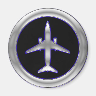 Íman Aviões de jato de prata