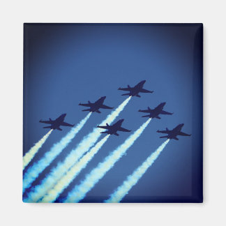 Íman Aviões Jet Voando em Formações de Anjos Azuis