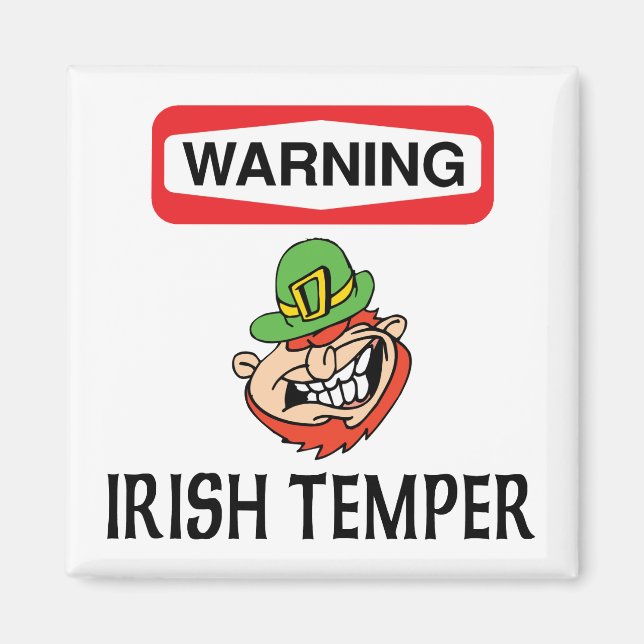 Íman Aviso ao Irish Temper (Frente)