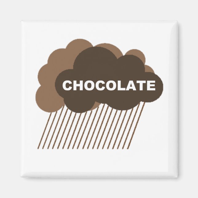 Íman Aviso: Chuva de Chocolate (Frente)