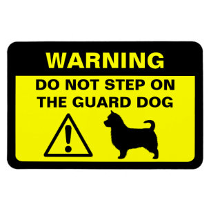 Íman Aviso de Guarda de Cão Australiano Terrier (cauda