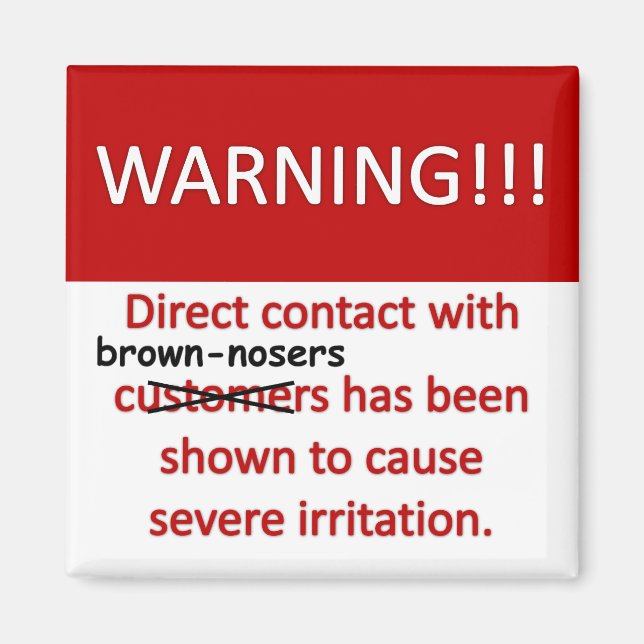 Íman Aviso de Nariz Marrom (Frente)