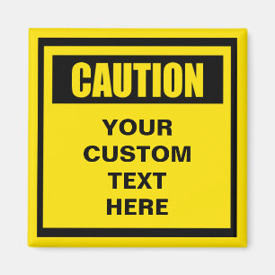 Íman Aviso de Precaução com o Magnet Personalizado