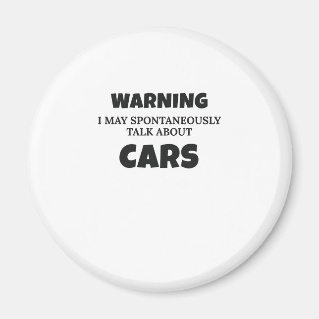 Íman Aviso De Presente Para Entusiastas De Carro Pode F (Frente)