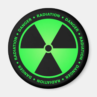 Íman Aviso de Radiação Verde