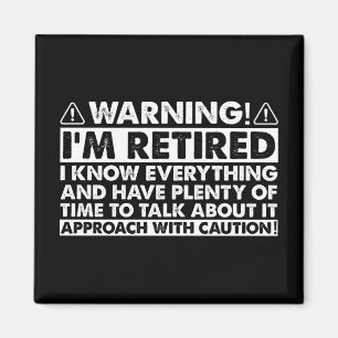 Íman Aviso Estou Aposentado Piada Aposentadoria Aposent