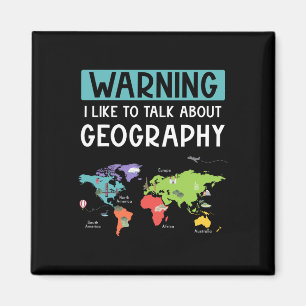 Íman Aviso Eu Gosto de Falar Sobre Professor de Geograf