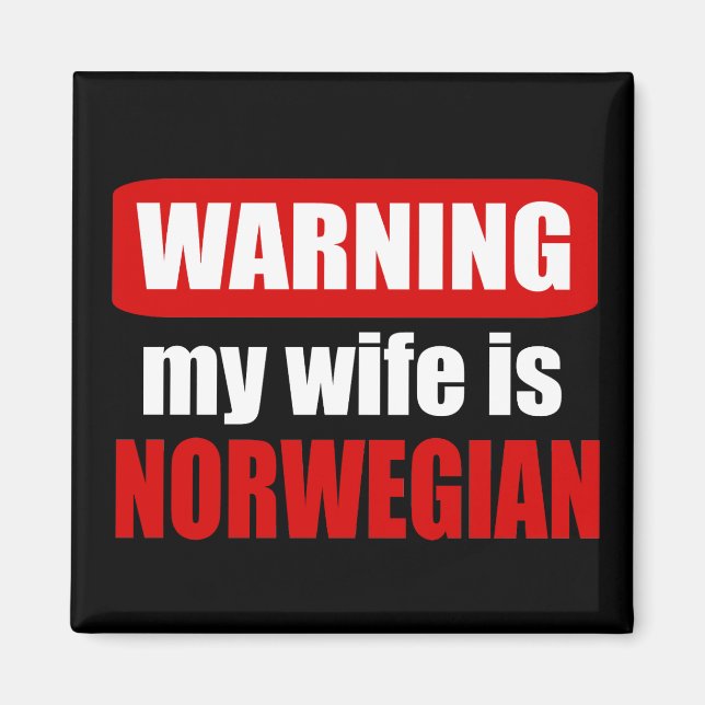 Íman Aviso minha esposa é norueguesa (Frente)