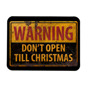 Íman AVISO - não abra até o sinal de aviso do Natal