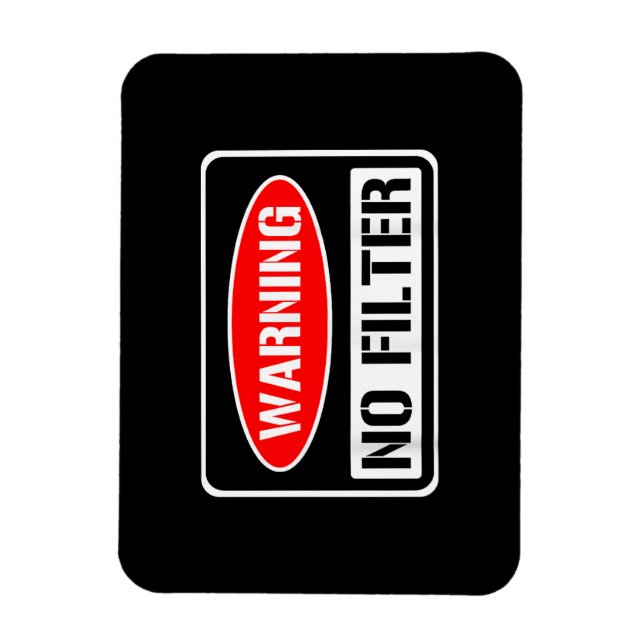 Íman Aviso Sem Filtro Engraçado Engraçado Perigo De Arm (Vertical)