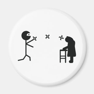 Íman avó de combate do ninja mau preto