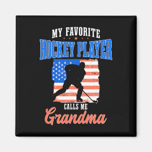 Íman Avó de Hockey de 4 de Julho Bandeira Americana Avô