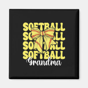 Íman Avó de Softbol Softbol Nana Coquette Laço _1