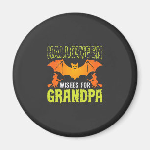 Íman Avô do Halloween Morcego Bruxa Desejos