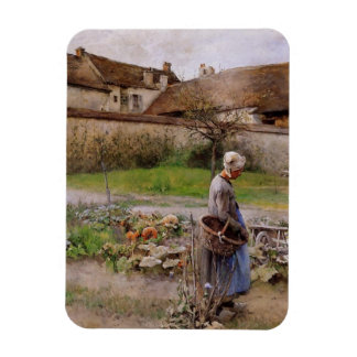 Íman Avó em seu jardim de outubro