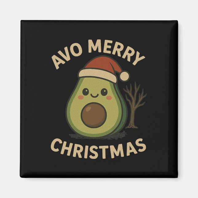 Íman Avo Felry Natal Engraçado Avocado Pun (Frente)