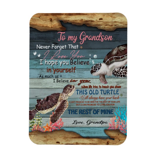 Íman Avô Gift | Carta Ao Meu Avô (Vertical)