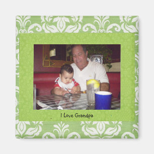 Íman Avô: Imagem Fotográfica "I Love Grandpa"