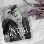 Íman Avô Incrível Desde 20XX Foto Elegante Simples<br><div class="desc">Esta design simples e moderna é composta por tipografia serif e cursiva e adiciona uma foto personalizada</div>