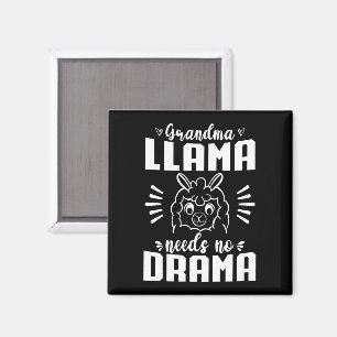 Íman Avó Llama Não Precisa De Drama Cute Llama Aniversá