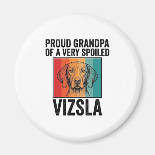 Íman Avô Orgulhoso Vizsla Design Vintage Amante de Cães