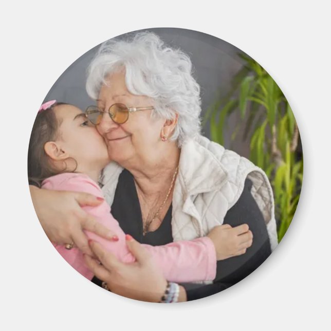 Íman Avó Personalizada com Foto Completa dos Netos  (Frente)