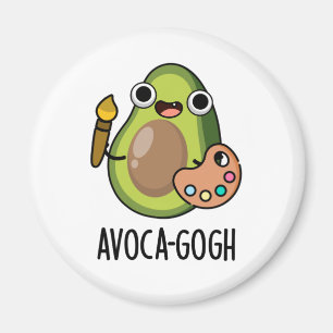 Íman Avoca-gogh Funny Avocado Artista Pun