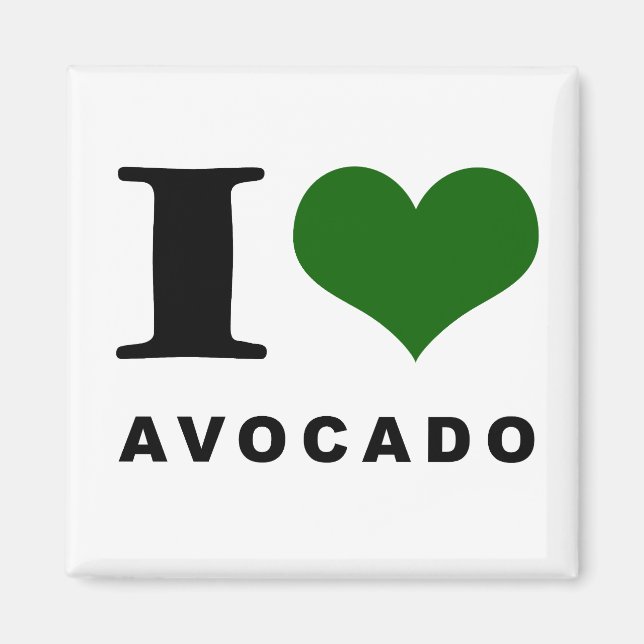 Íman Avocado, adoro abacate (Frente)