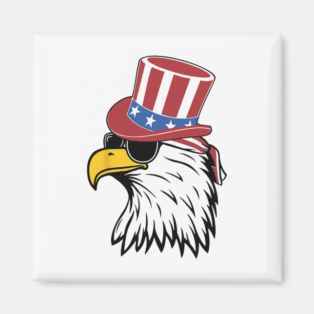 Íman Awsome Patriotic Eagle Usa Tee (Frente)