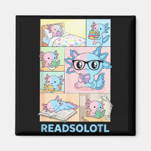 Íman Axolote kawaii amante do livro de readsolotl diver