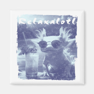 Íman Axolote Relaxalotl Angustiado Azul