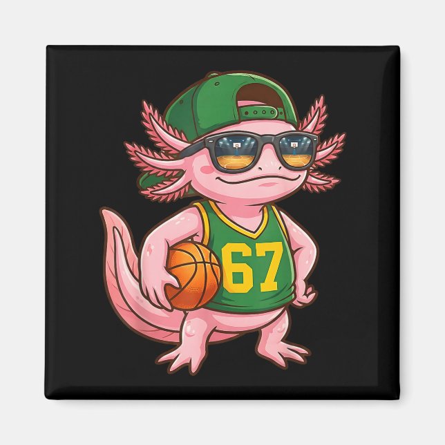 Íman Axolotl Basketball 67 Gen Alpha Slang Srts Men Boy (Frente)