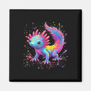 Íman Axolotl Bonita Arte Colorida Kawaii Axolotl